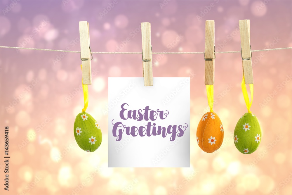 Composite image of easter greeting