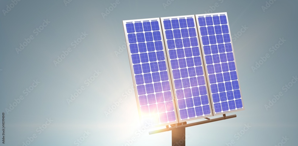 Digital composite of 3d solar panel