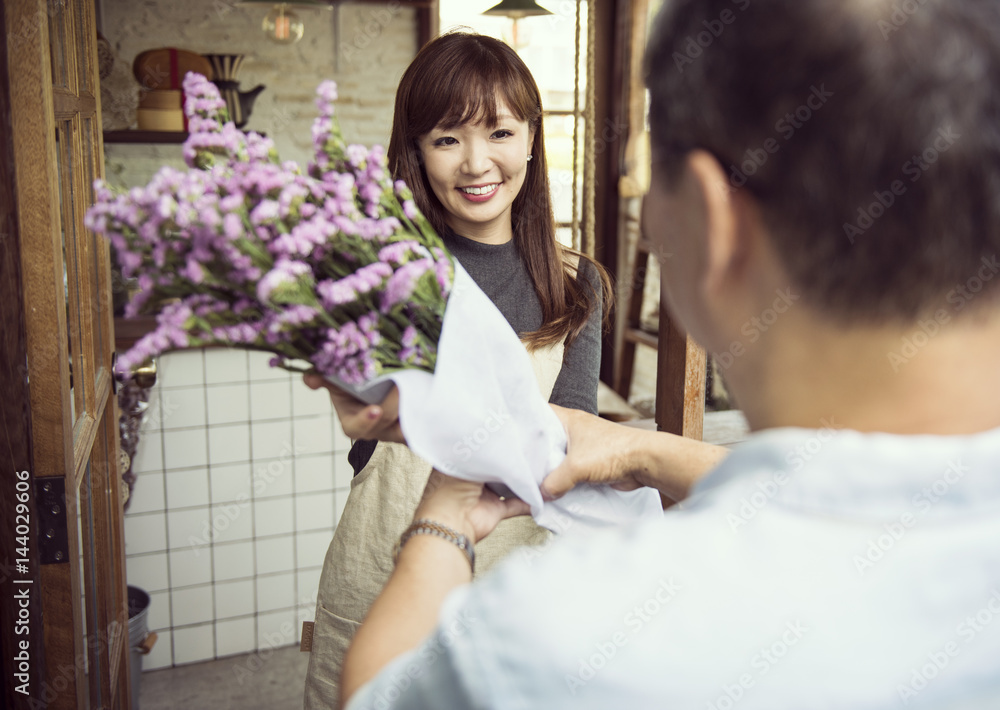 花店商店花店植物花束盛开