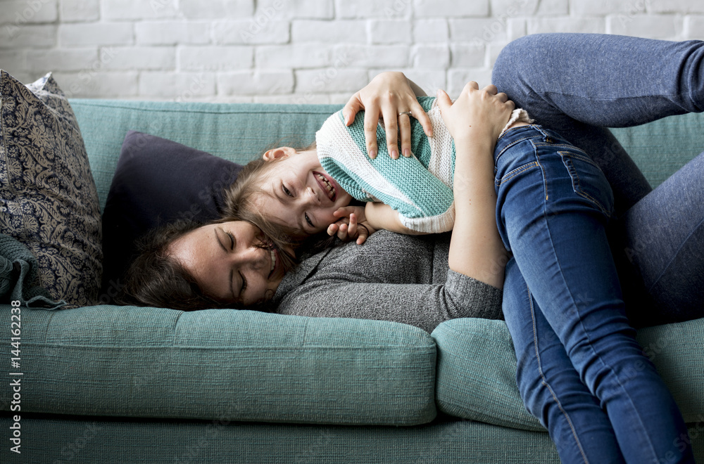 Mom Daughter Spend Time Holiday Togetherness