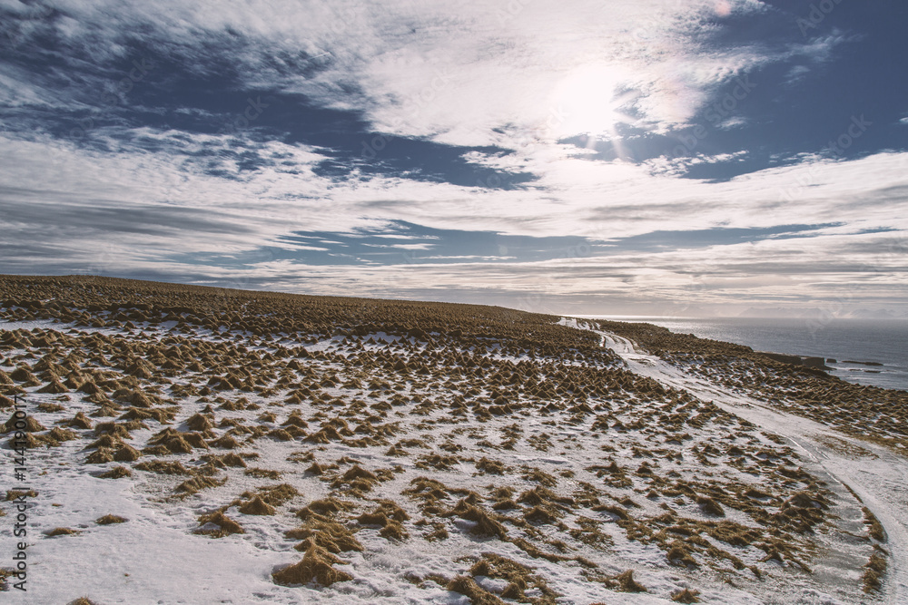 Icelandic landscape. Grimsey.