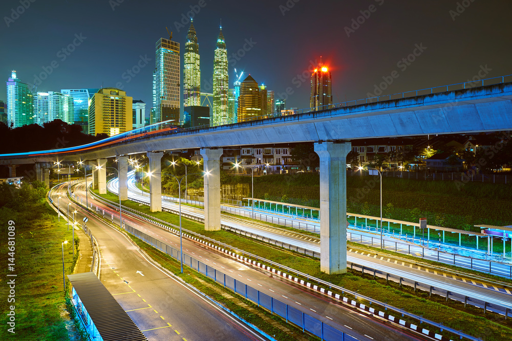 吉隆坡交通夜景