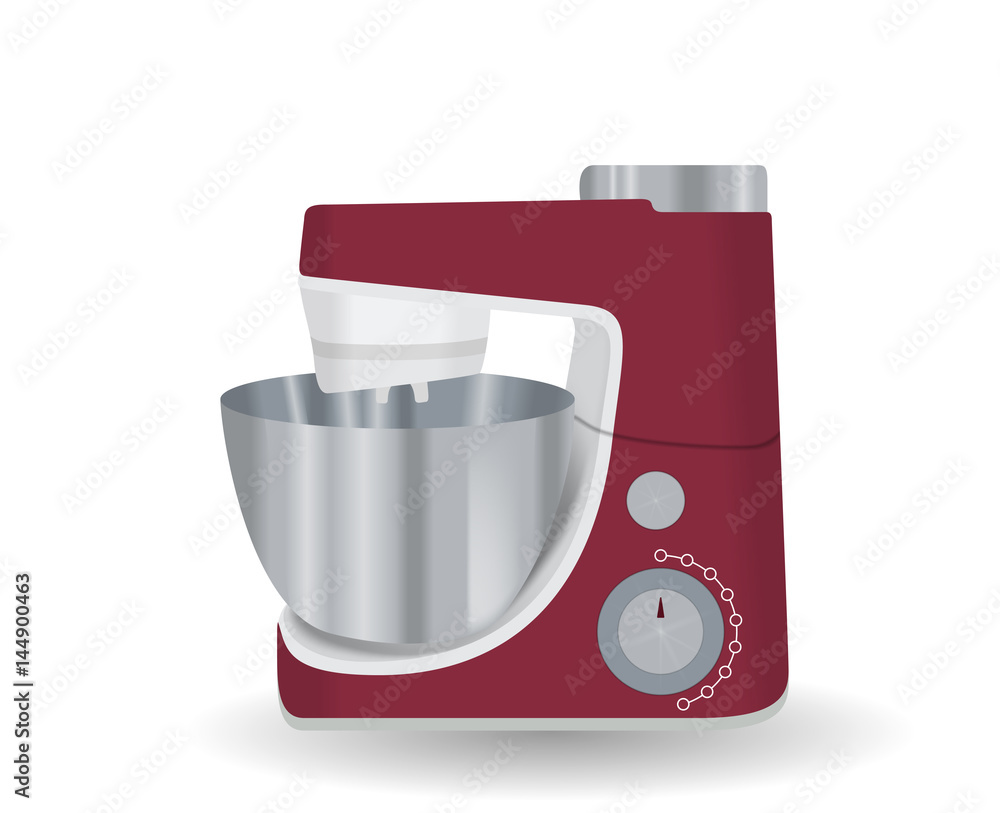 Kitchen appliances. Food processor. Vector Illustraion.