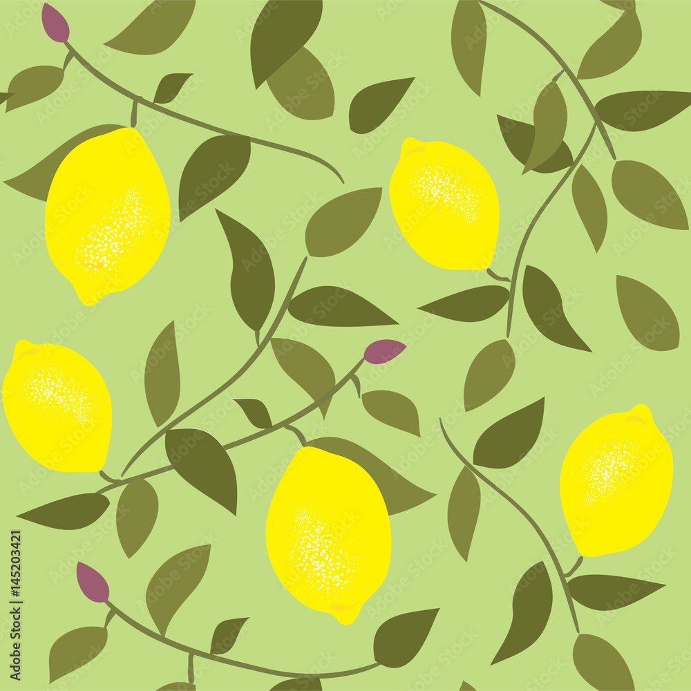 seamless pattern with lemon