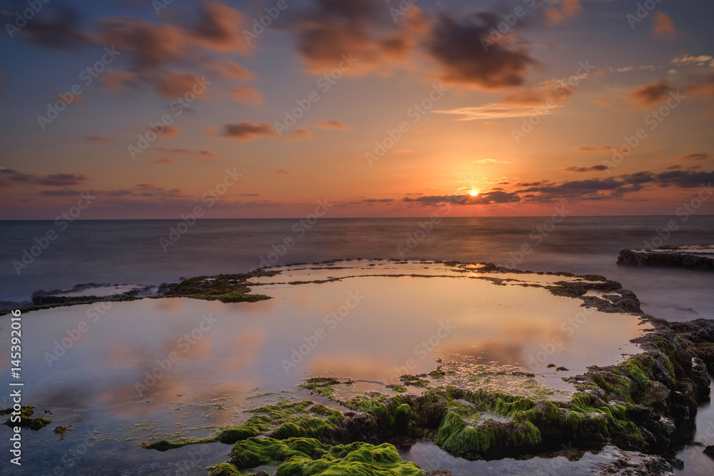 sunset over the sea