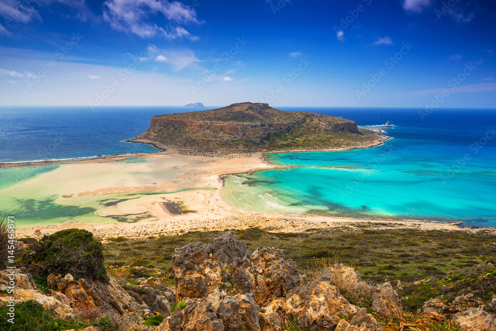 Amazing scenery of Balos beach on Crete, Greece