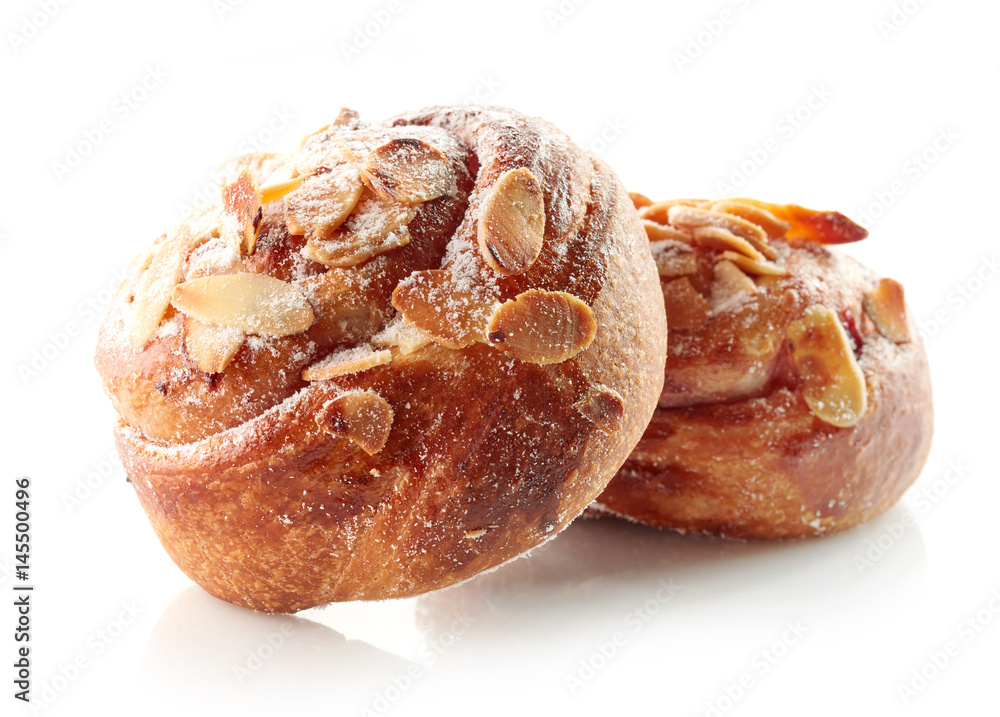 freshly baked almond rolls