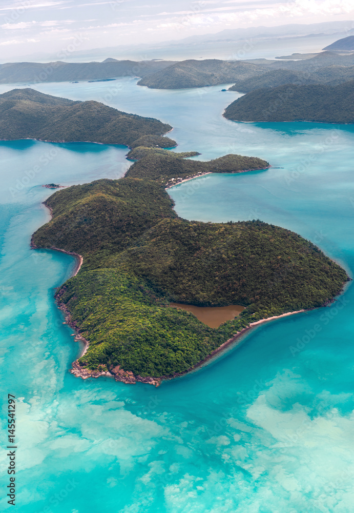 Aerial view of the Whitsunday Islands