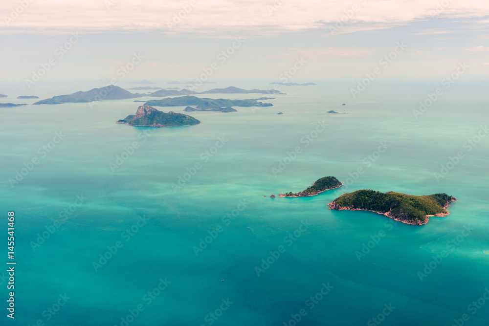 Aerial view of the Whitsunday Islands