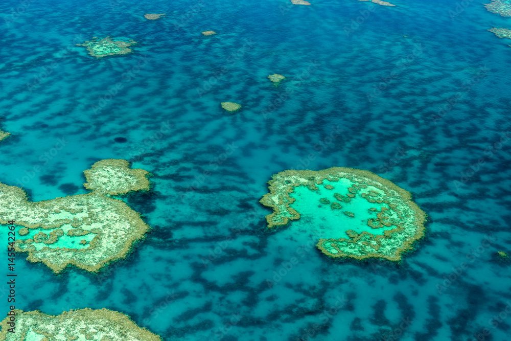 Aerial view of the Great Barrier Reef