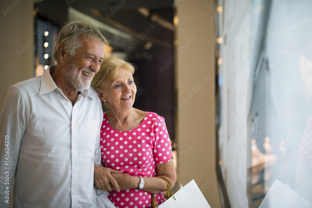 Senior Adult Couple Shopping Lifestyle