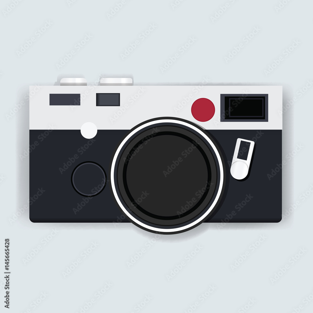 Retro Camera Photography Icon Illustration Vector