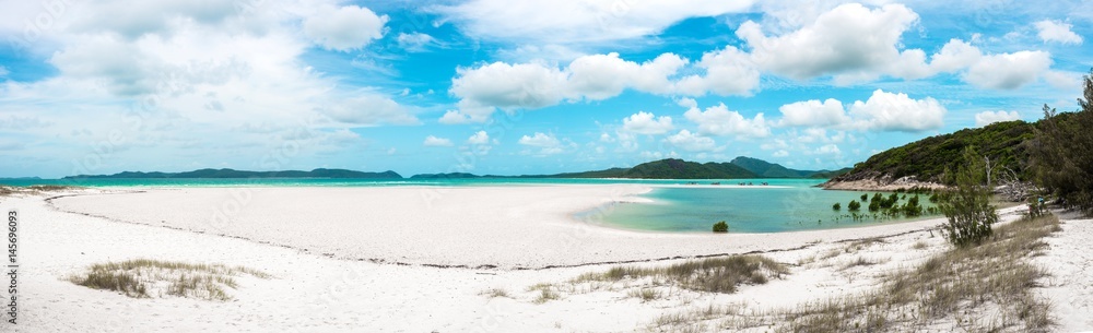 panoramic view of Whitehaven Beach, Whitsundays