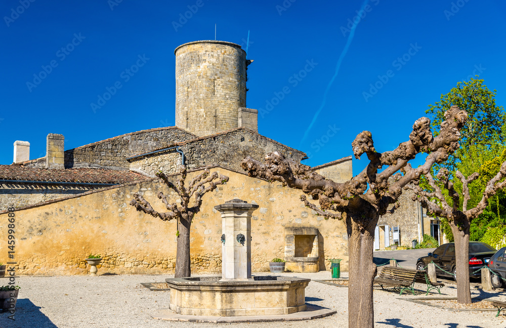 Chateau de Rauzan, a medieval castle in Gironde, France