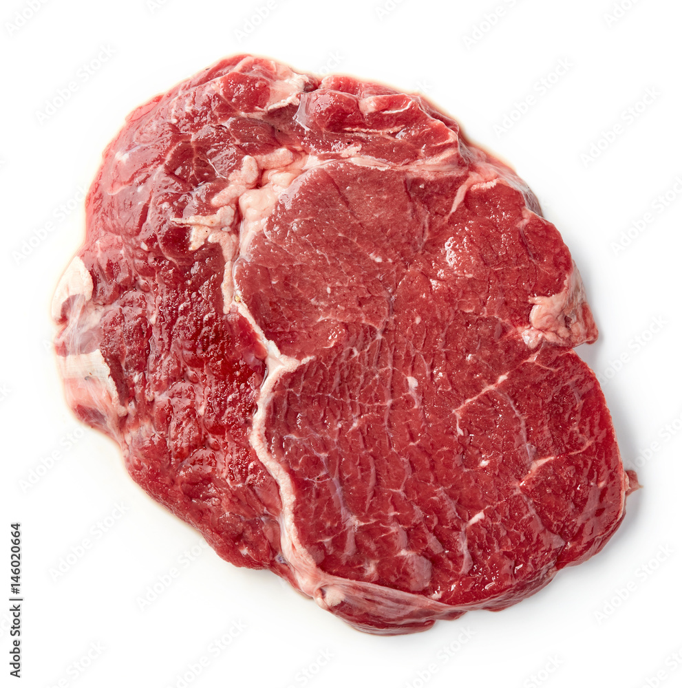 fresh raw rib eye steak