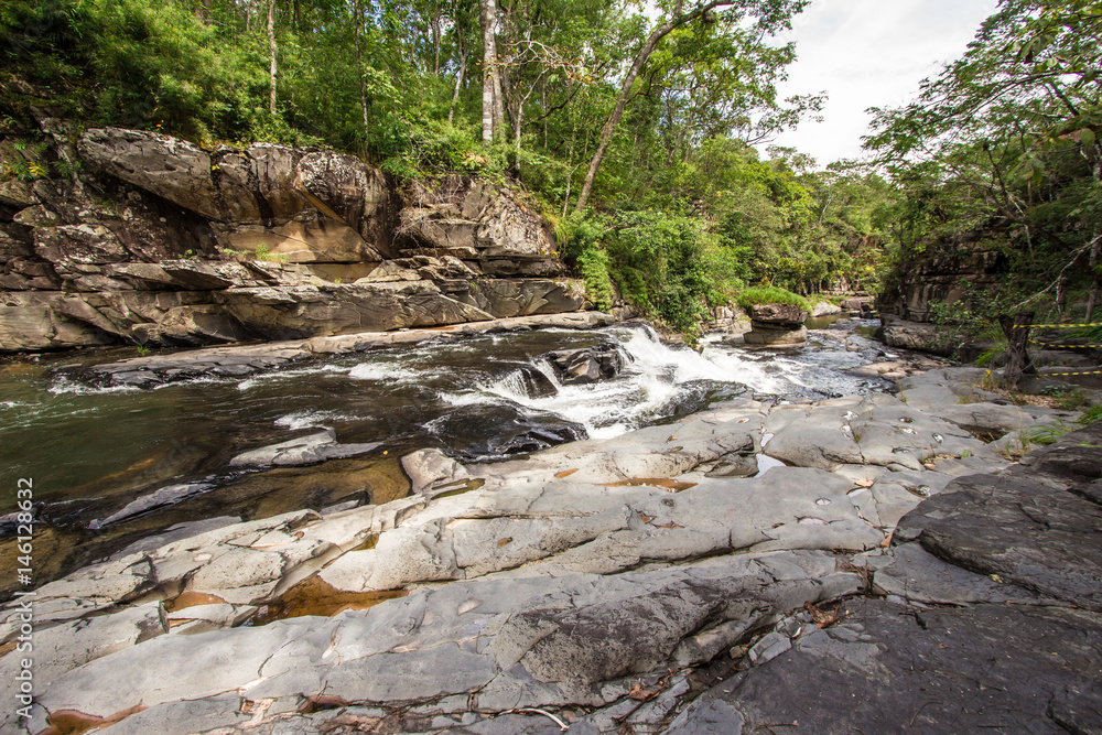 Morada do Sol waterfall in chapada do veadeiros