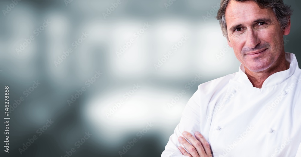 Composite image of cooker chef