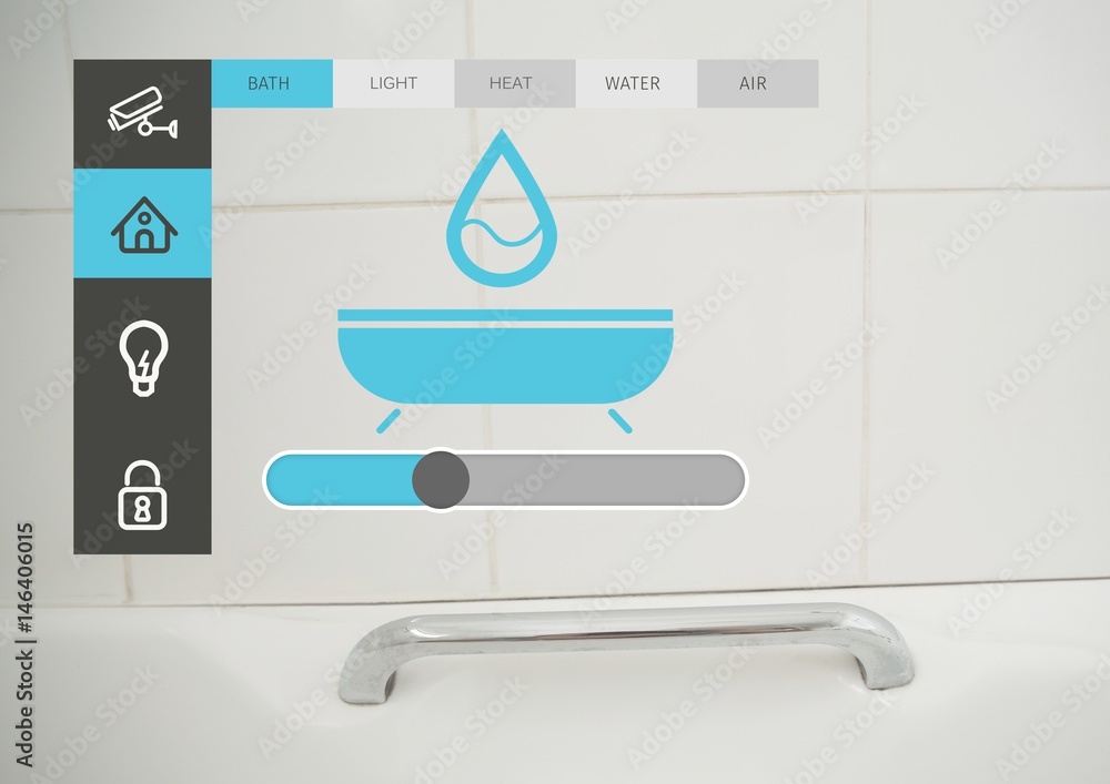 Home automation system water App Interface