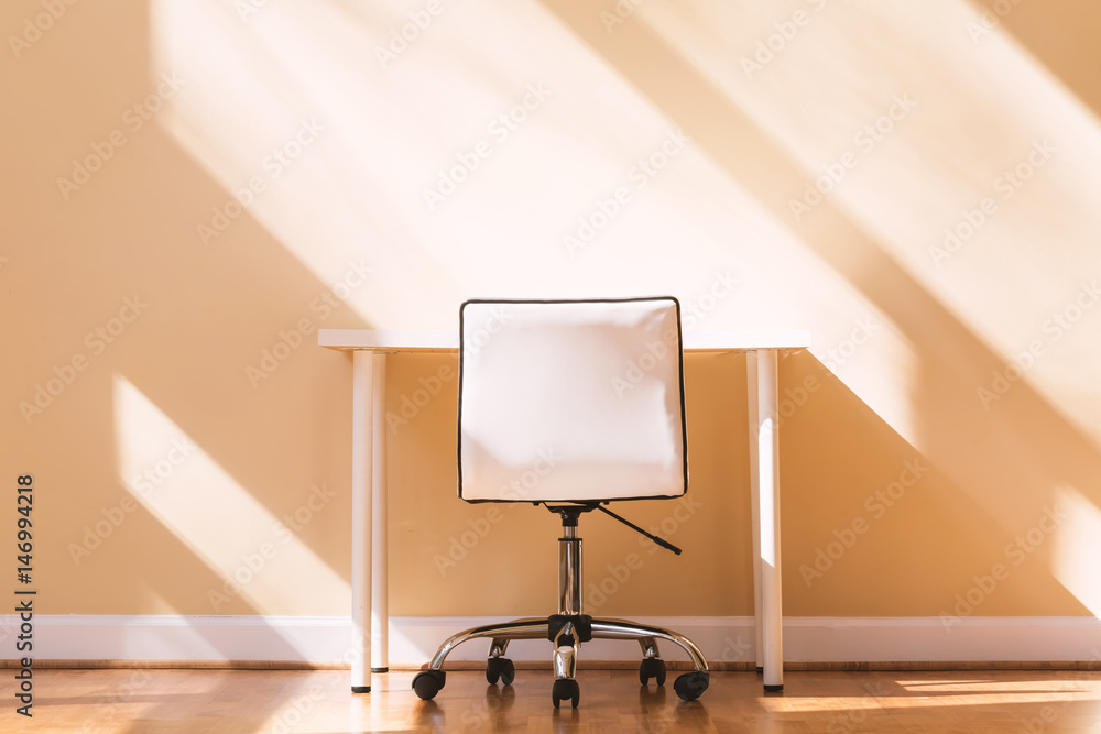 Workstation desk in a large room