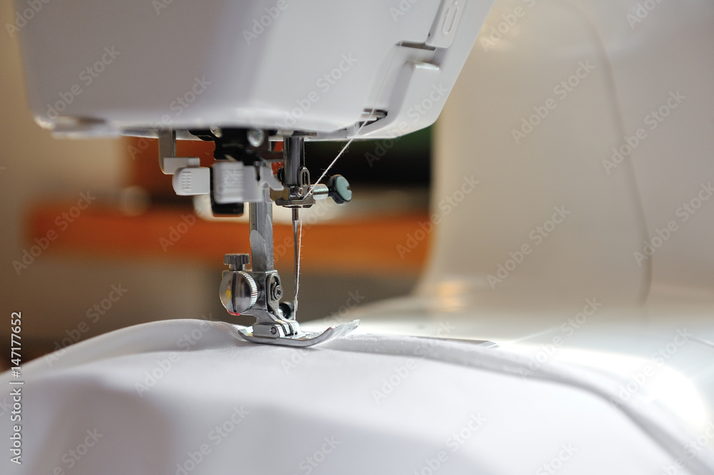 Sewing machine and fabric prepared for sewing