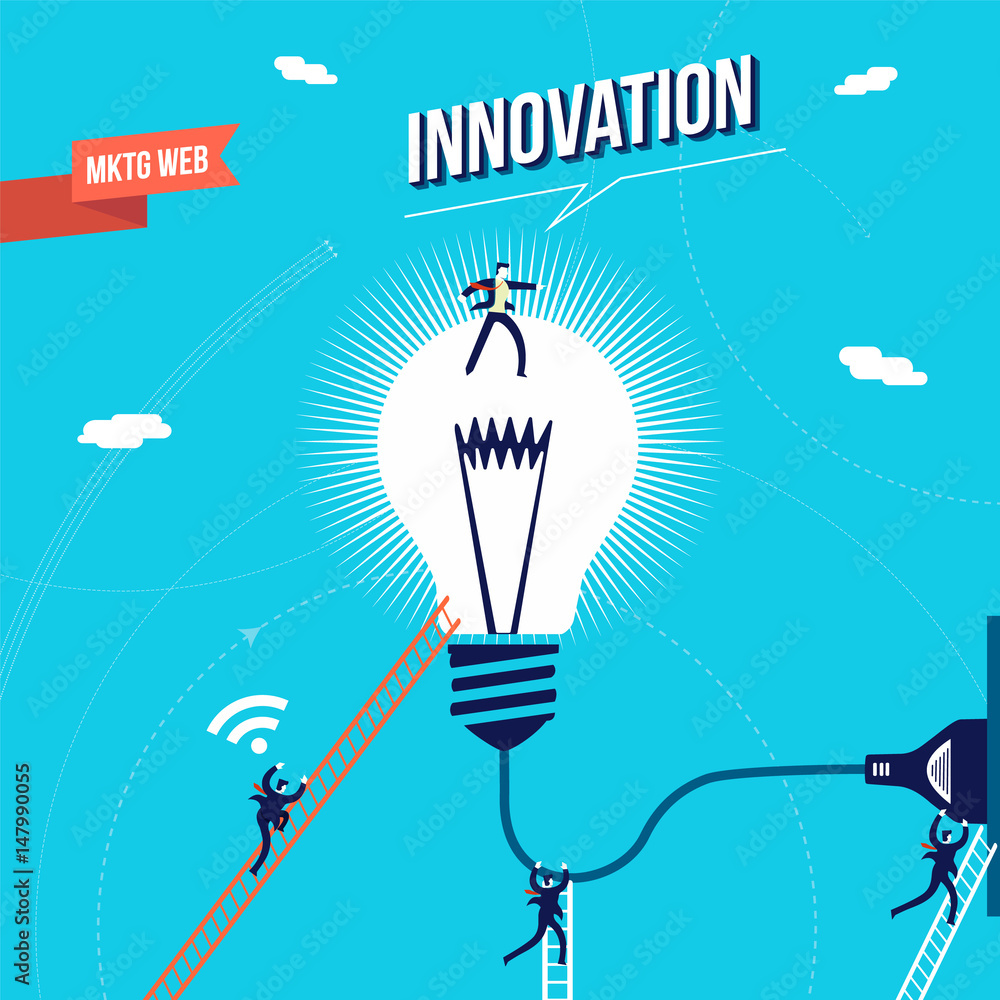 Business innovation marketing concept illustration