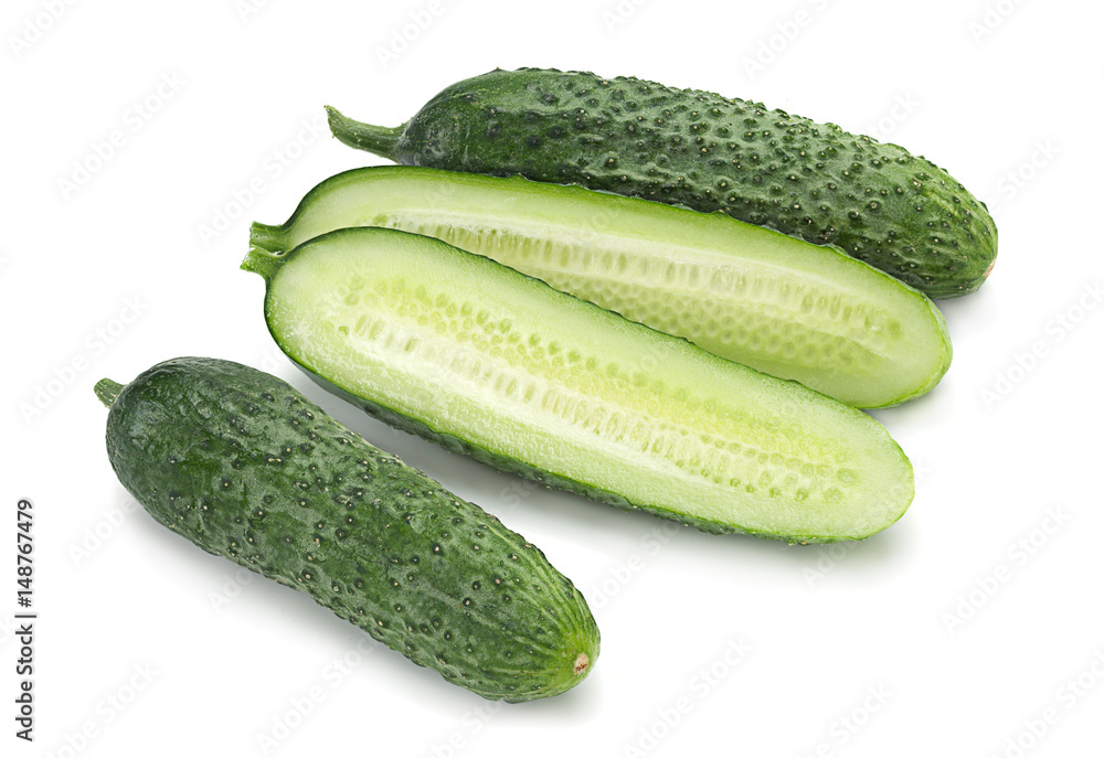 Cucumber vegetable on white