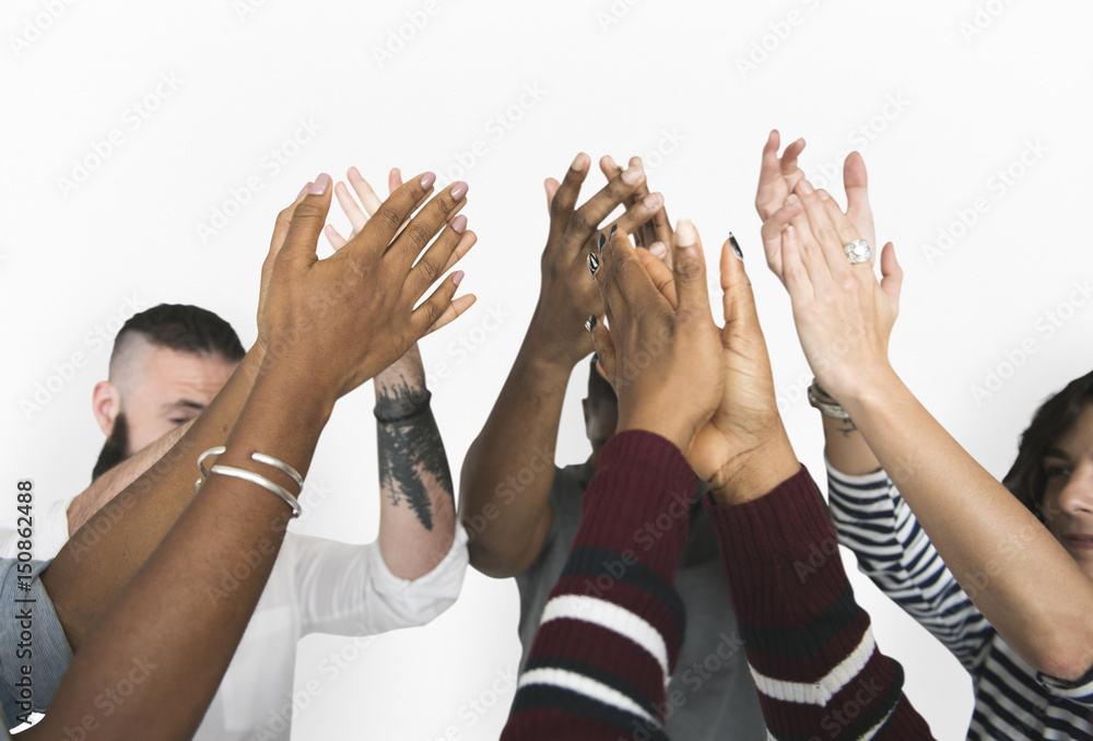 Diverse People Clapping Hands Friendship