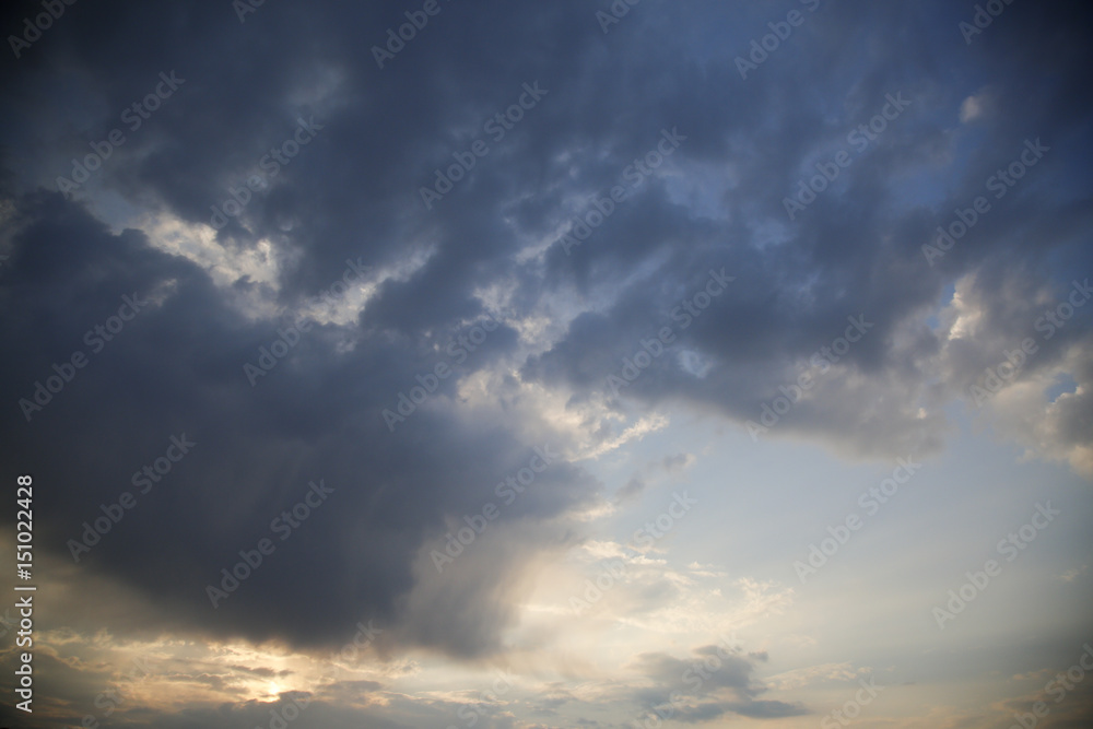 Dark Sky texture at sunset