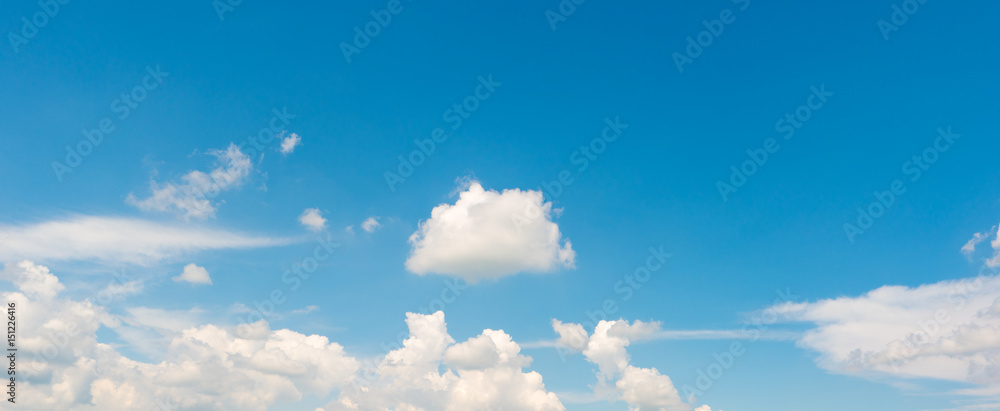 Blue sky with clouds background