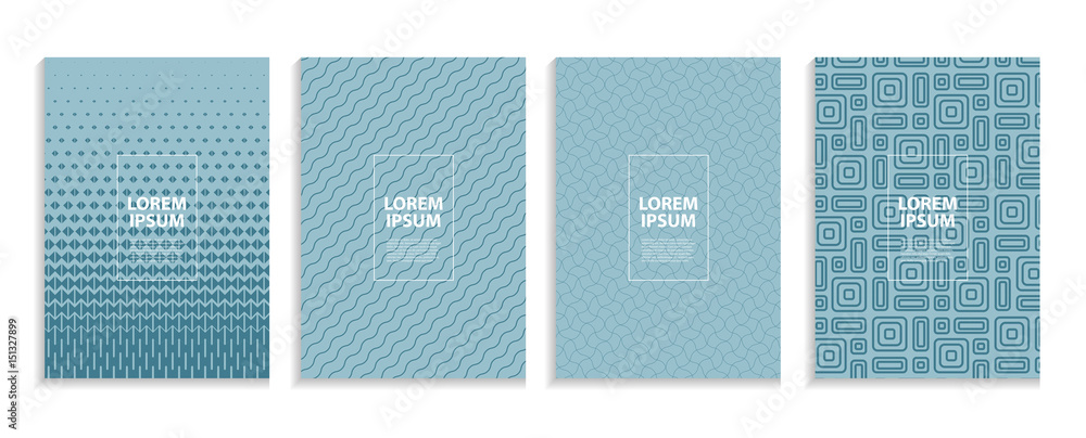 Simple Minimal Covers Template Design. Future Geometric Pattern.