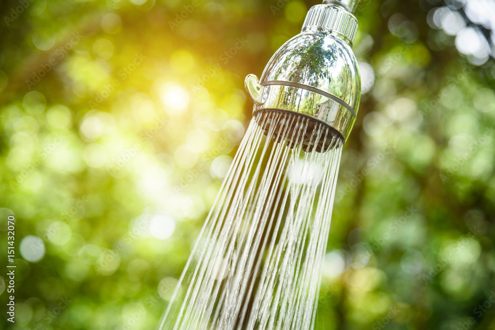 droplets of water from shower