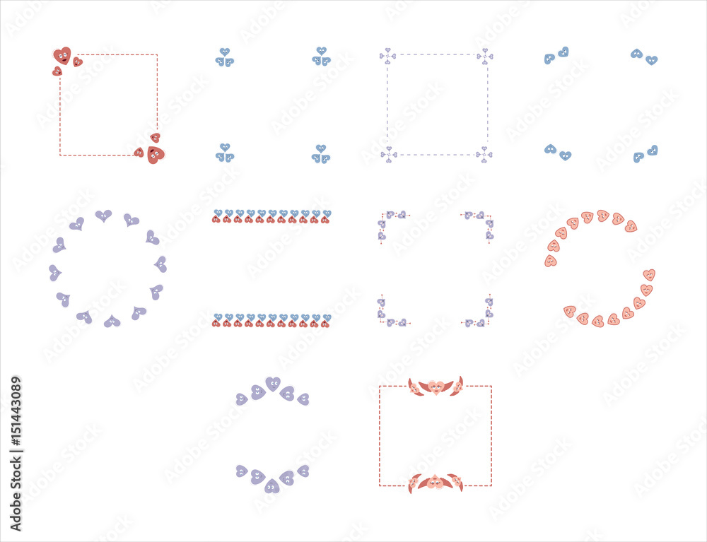 Vector icons set for various pattern