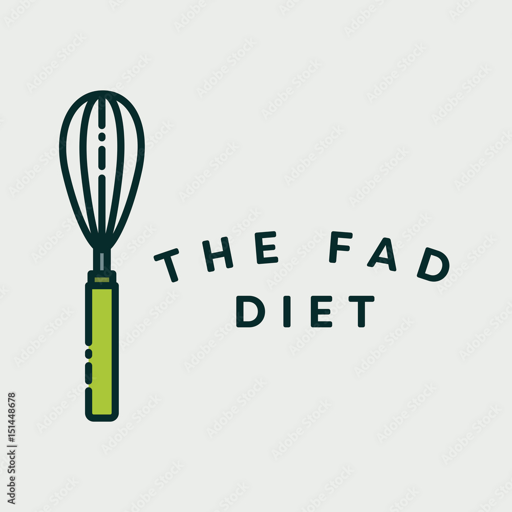 Vector image of egg beater with text get cooking