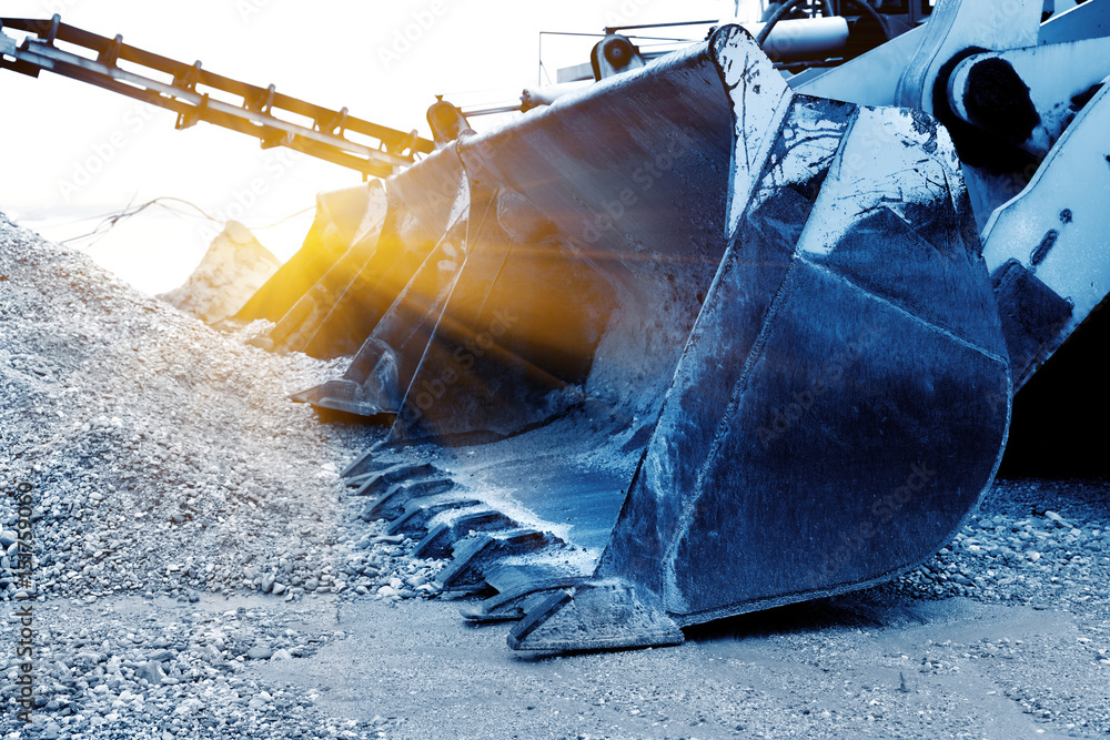 Excavator parked at the site