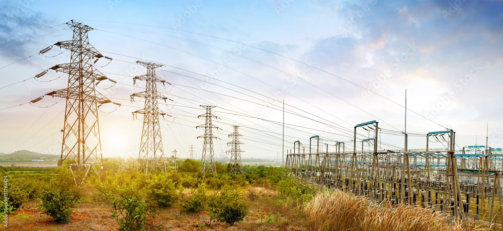 High voltage power substation