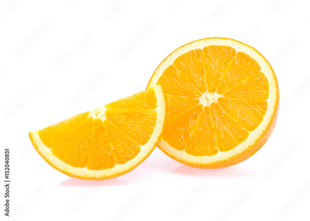 orange slice isolated on white background