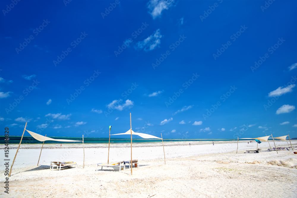 White sand beach in Zanzibar, Tanzania