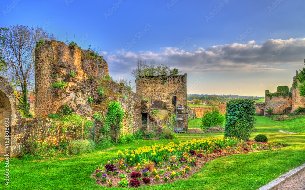 Chateau de Bressuire, a ruined castle in France