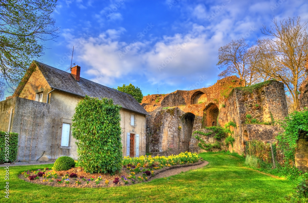 Chateau de Bressuire, a ruined castle in France