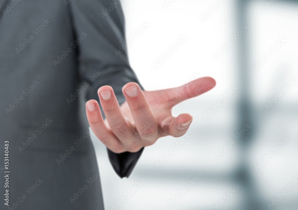 Cropped image of businessman gesturing