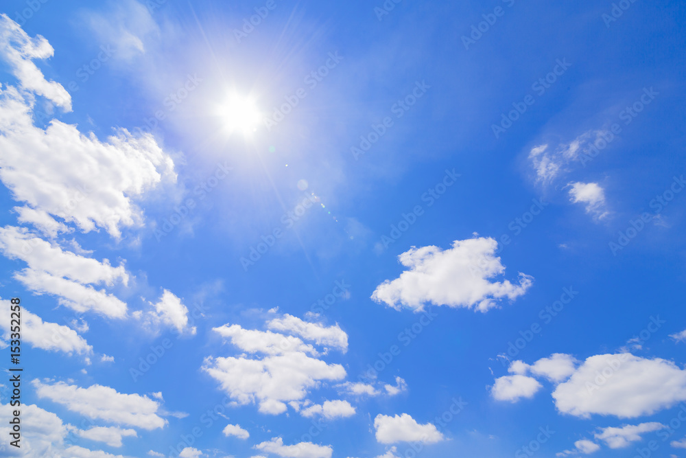 青空と雲と太陽