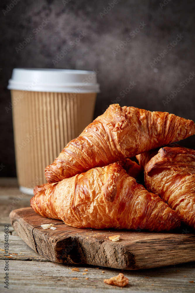 freshly baked croissants