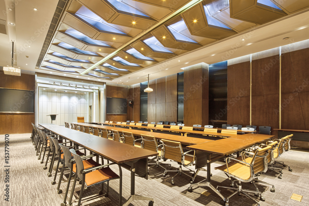 interior of modern meeting room