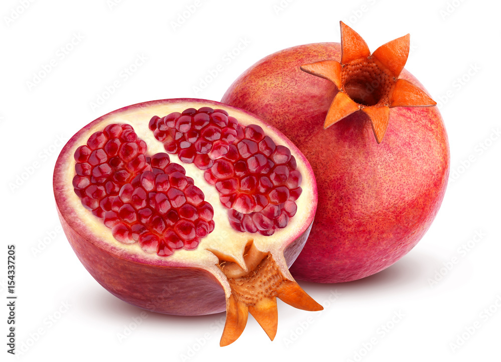 Pomegranate isolated on white background