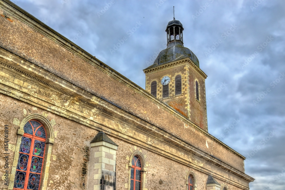 Saint Georges Church in Saint-Georges-sur-Loire, France