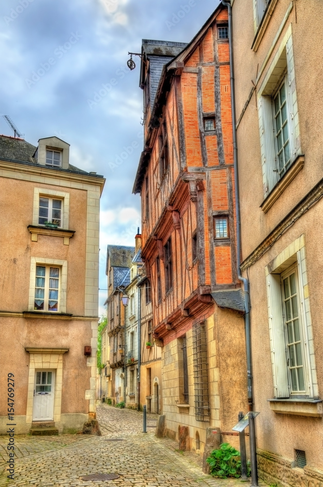 Buildings in the old town of Angers, France