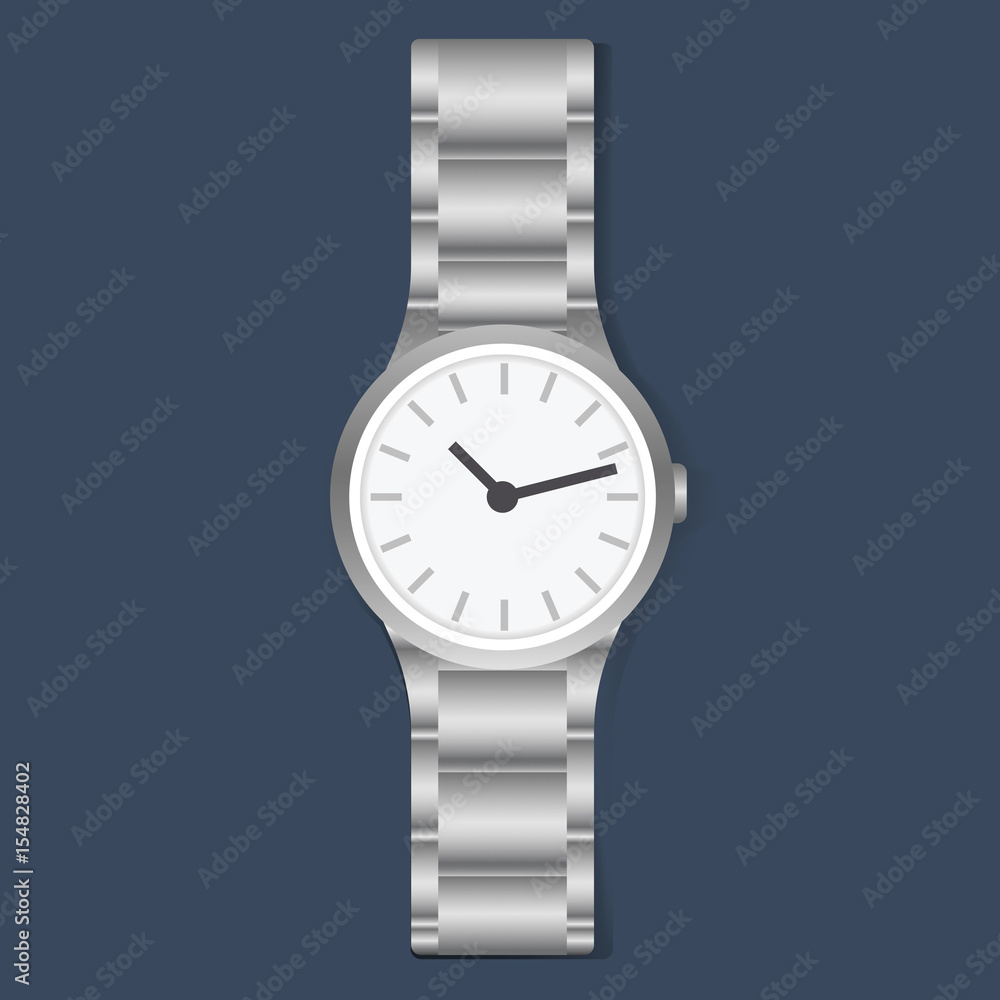 Wristwatch time accessory fashion vector