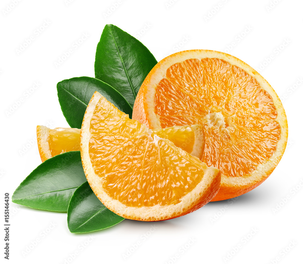 Ripe orange isolated