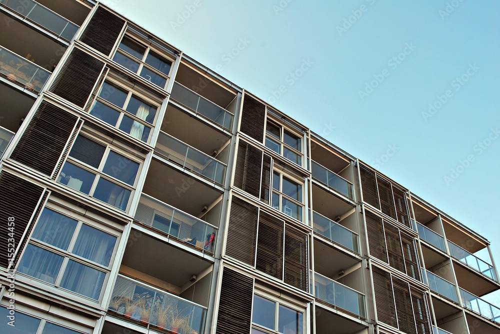 Facade of a modern apartment building