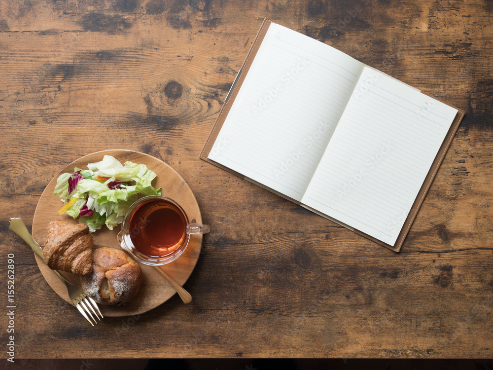 bread breakfast on table